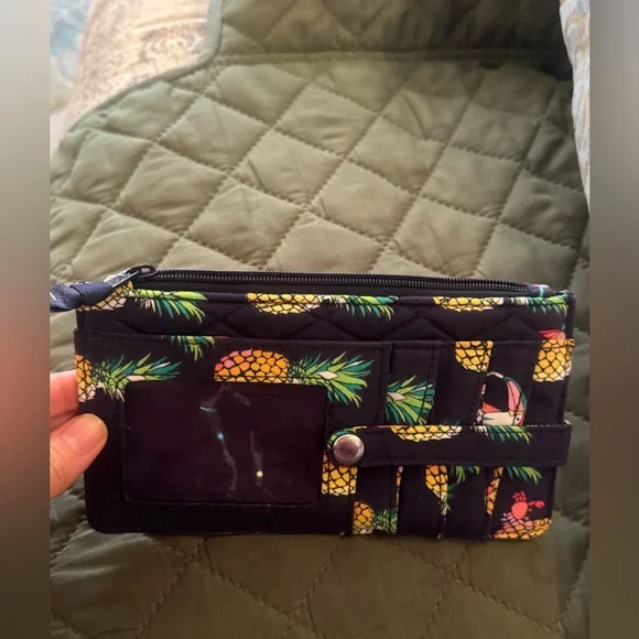 Vera Bradley Toucan Party Pineapple Print Wallet - Picture 3 of 5